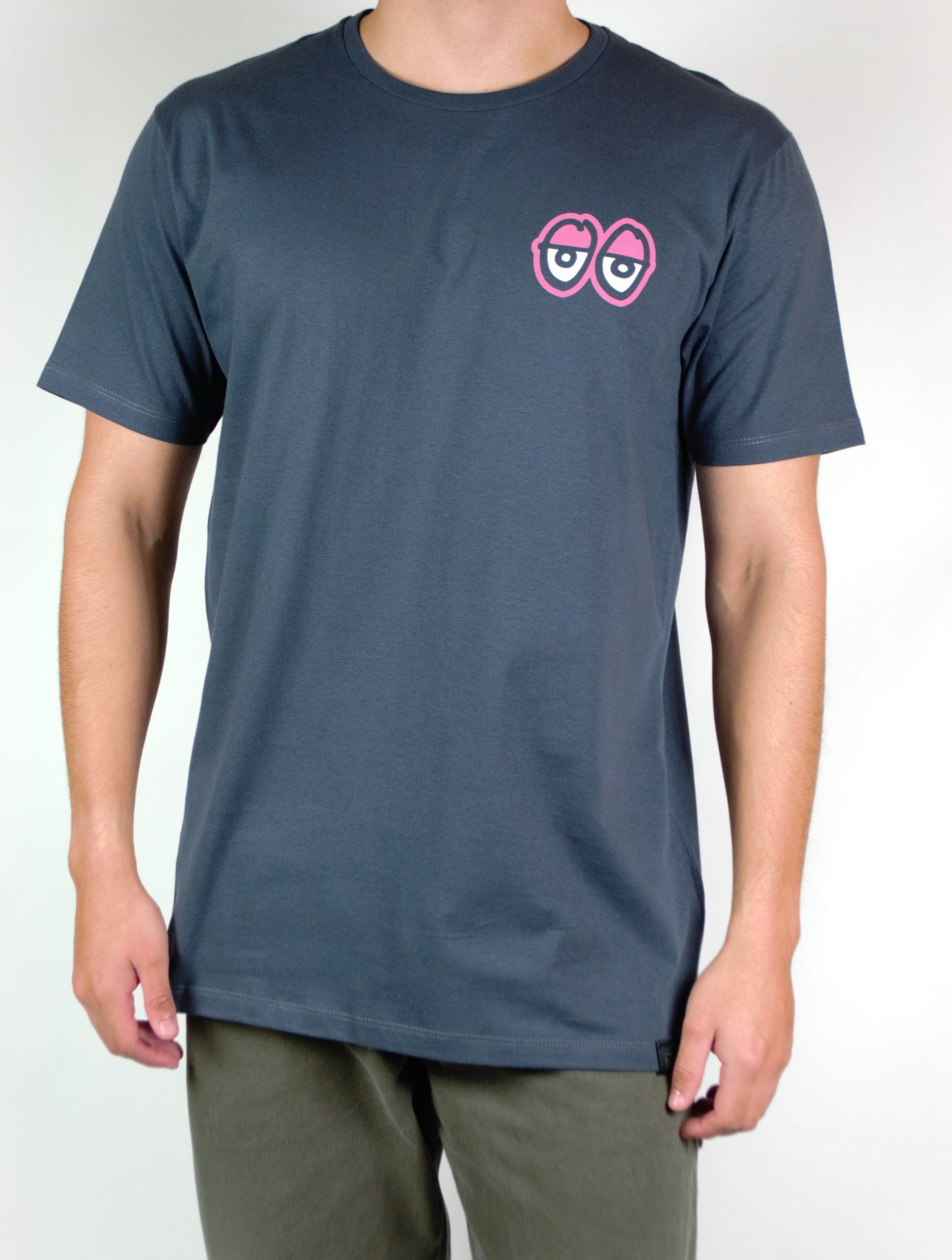 Krooked Strait Tee Graphite Pink