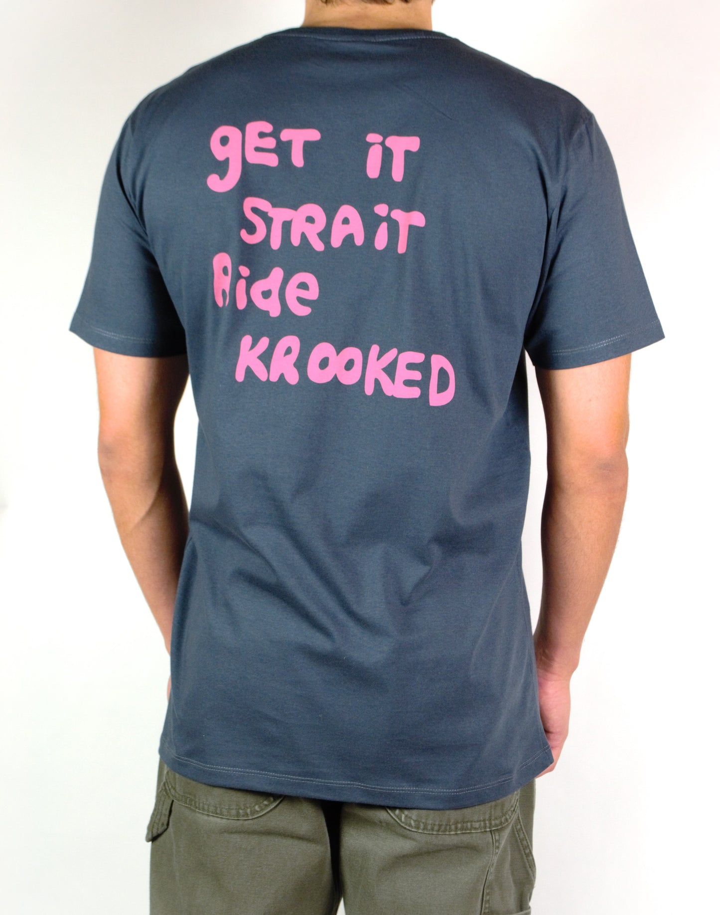 Krooked Strait Tee Graphite Pink