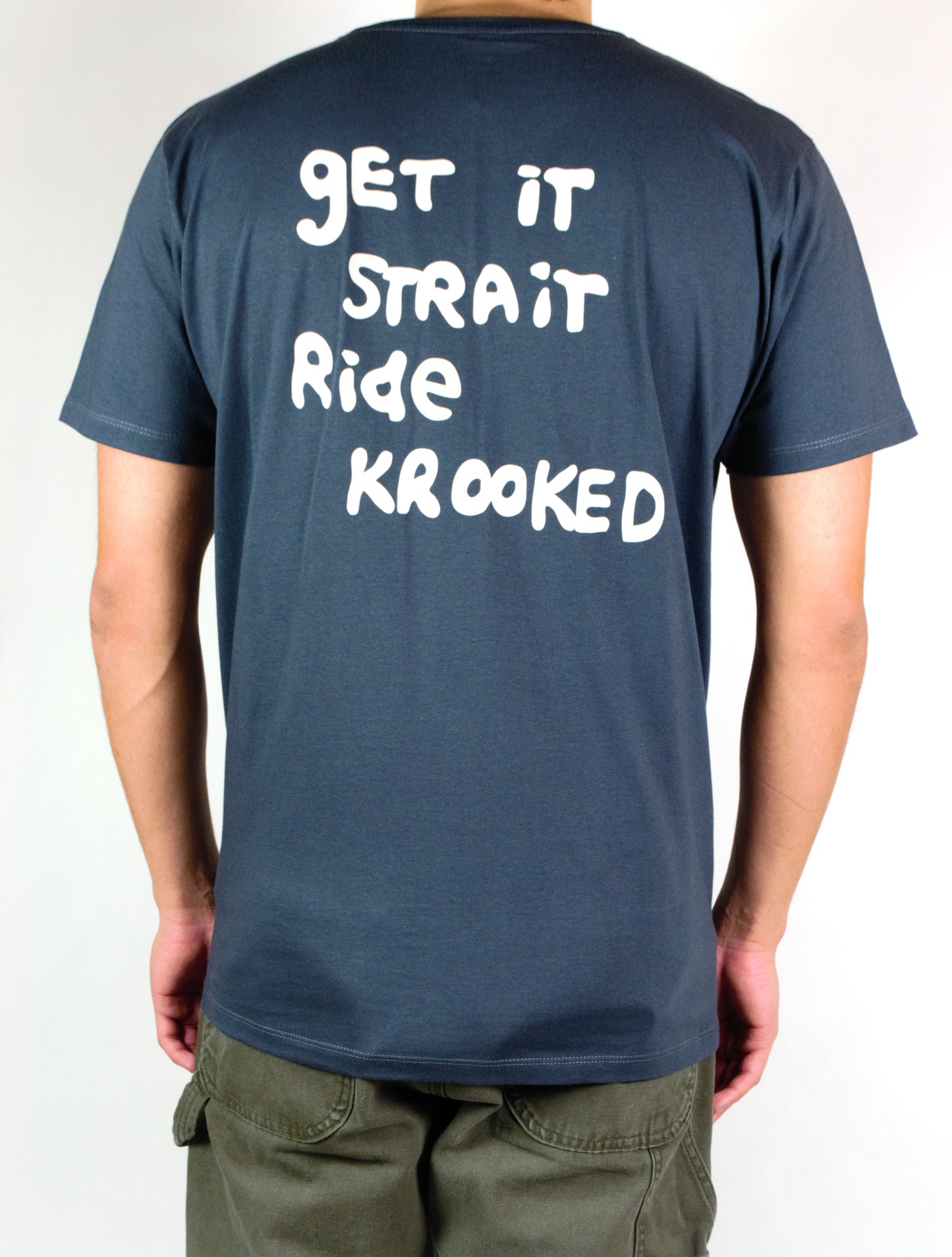 Krooked Strait Tee Graphite Cream