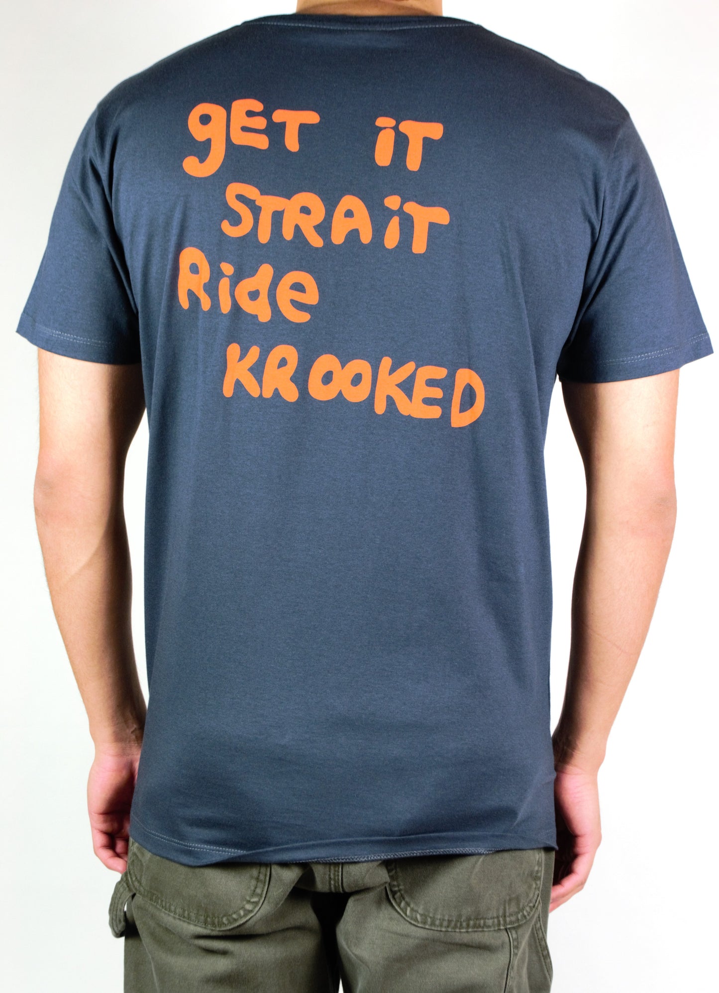 Krooked Strait Tee Graphite Orange