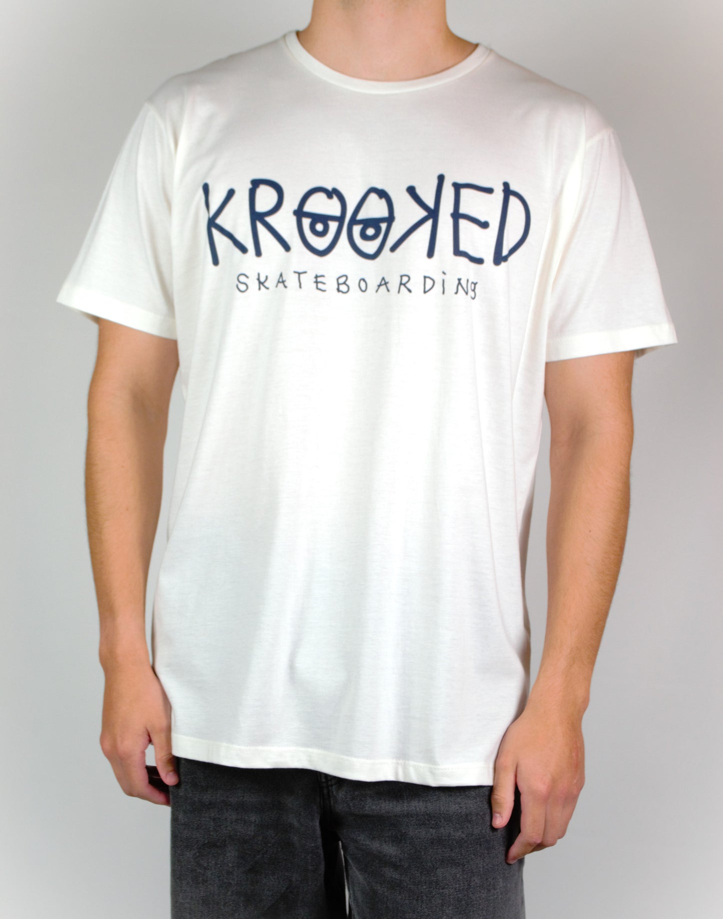 Krooked Text Tee White