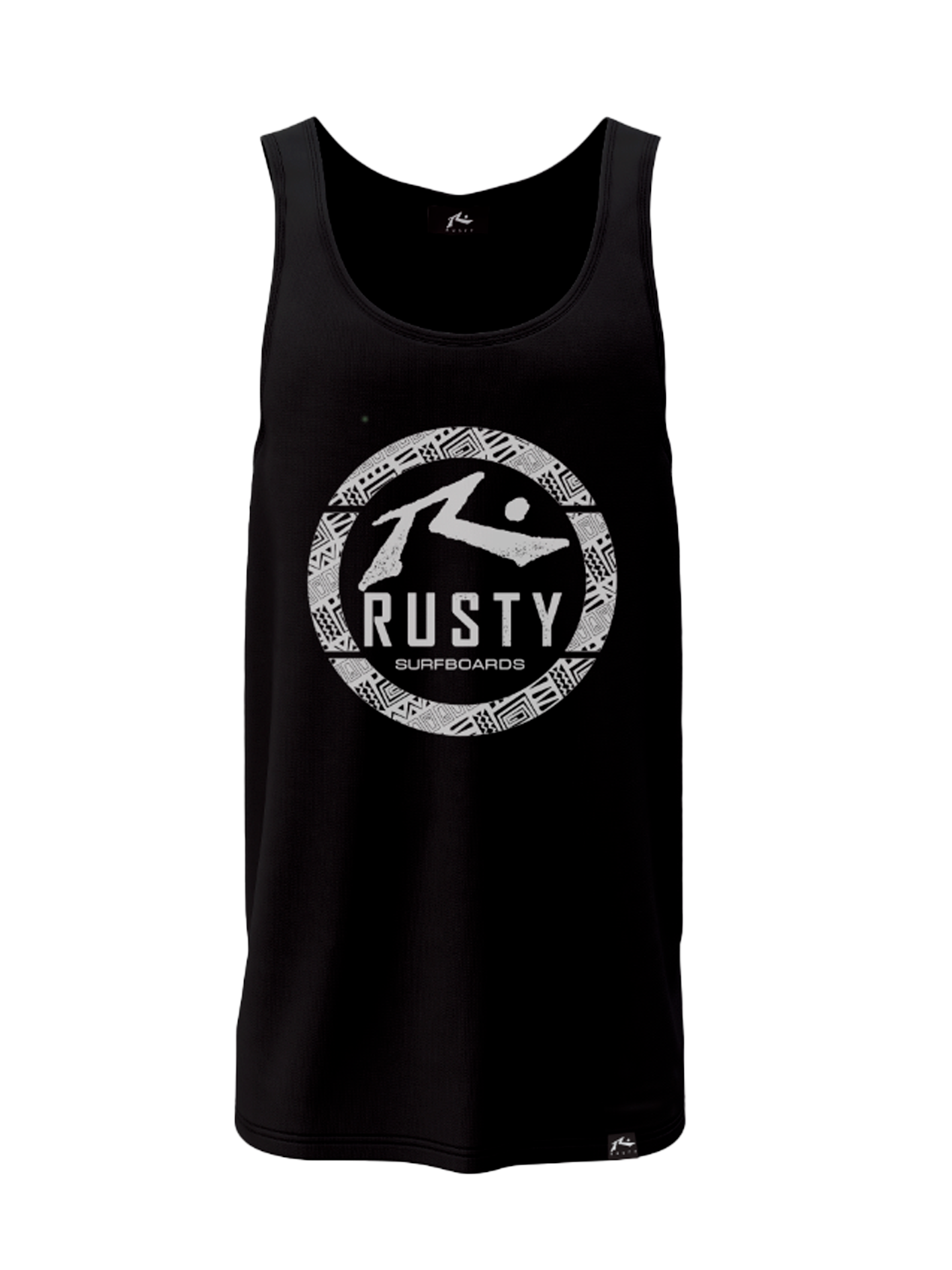 Rusty Tribal Tank B&W