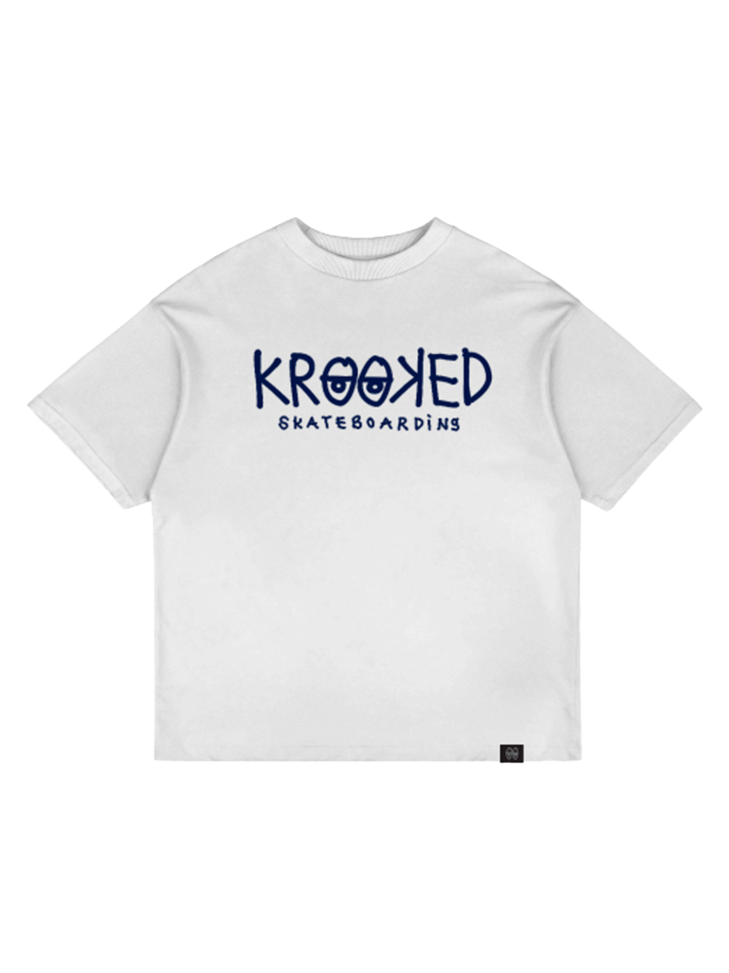 Krooked Text Tee White
