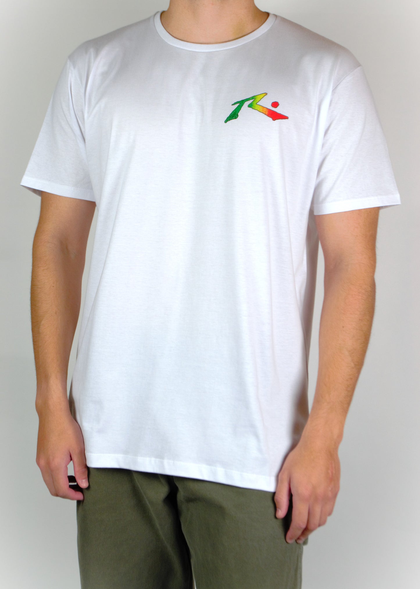 Rusty Rasta Flame Tee White