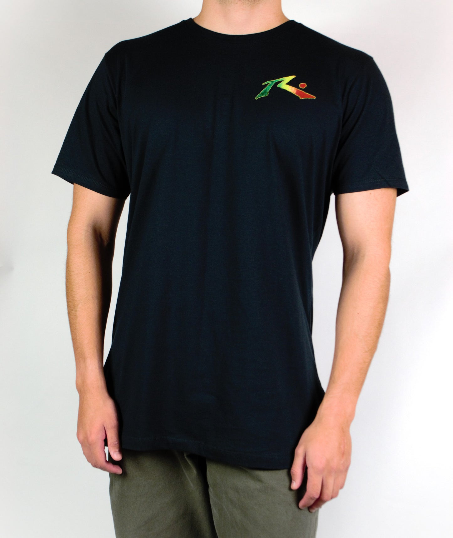 Rusty Rasta Flame Tee Black