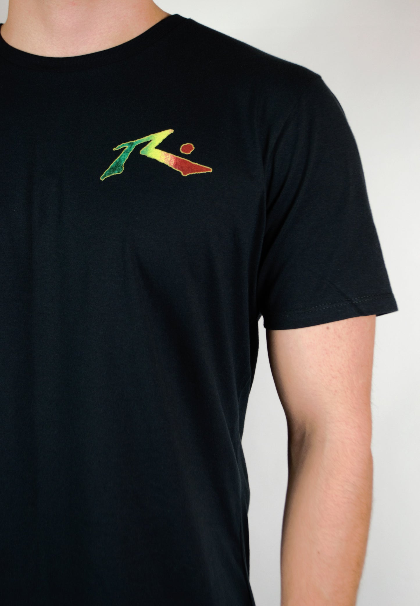 Rusty Rasta Flame Tee Black