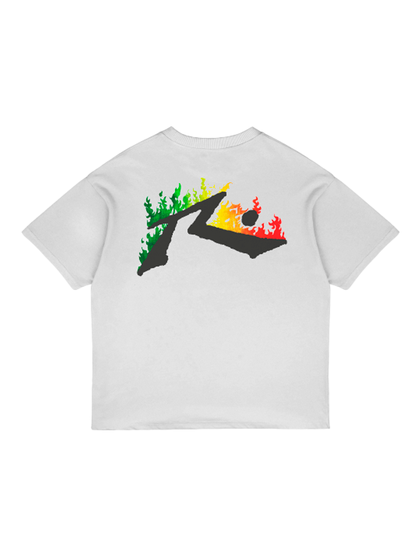Rusty Rasta Flame Tee White